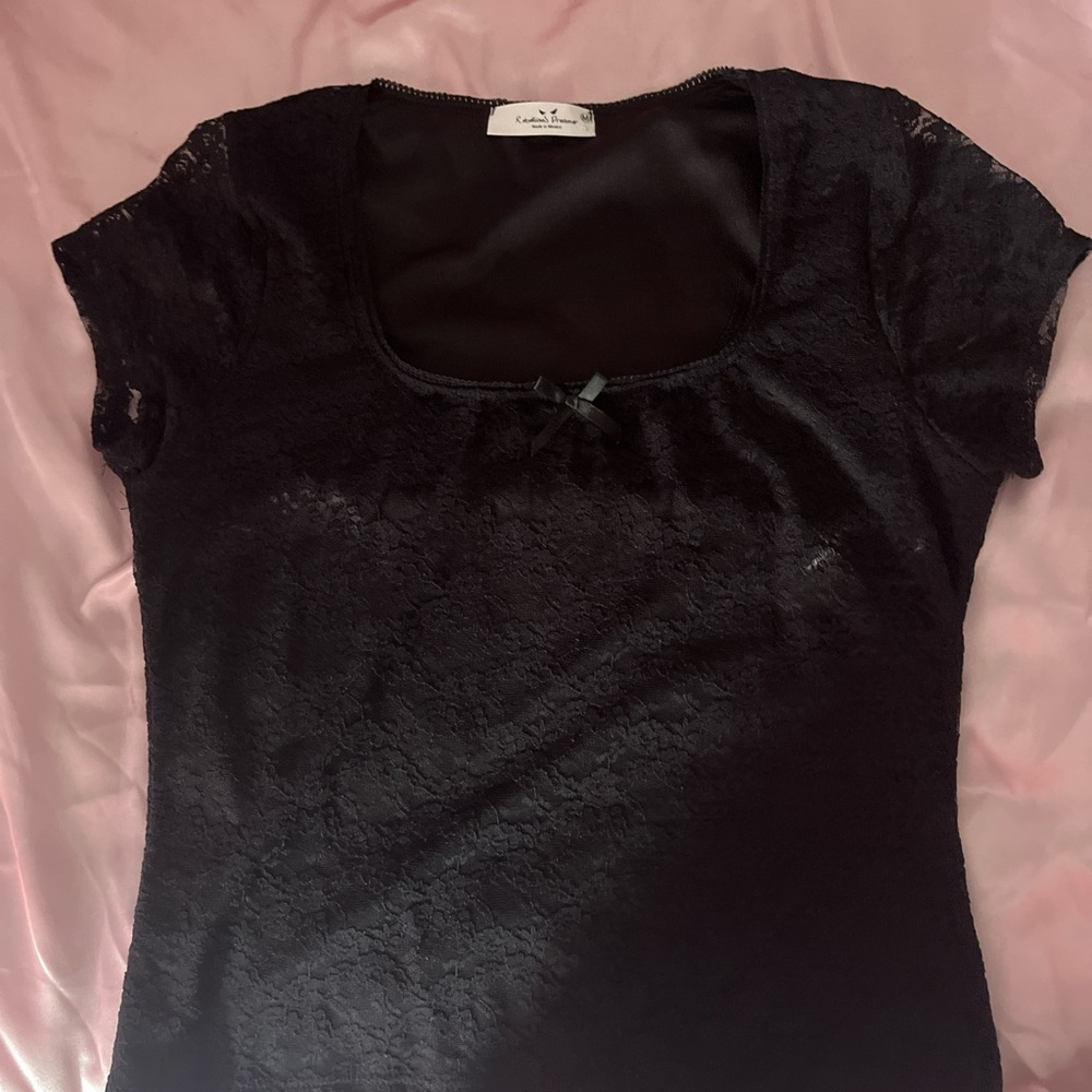 Elegant Black Lace Top